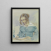 Portrait von Maria Elizabeth Dadd, der Schwester des Künstlers - Richard Dadd — gerahmtes Bild an der Wand