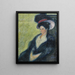 Dame im Federhut - Richard Gerstl — gerahmtes Bild an der Wand