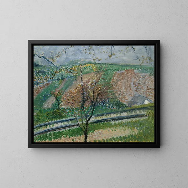 Spur der Schienenbahn am Kahlenberg - Richard Gerstl — gerahmtes Bild an der Wand
