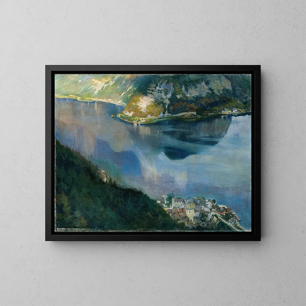See von Hallstatt - Richard Harlfinger — gerahmtes Bild an der Wand