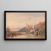 Heuhaufen und Holz auf dem Conway - Richard Henry Nibbs — gerahmtes Bild an der Wand