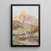 Corvara avec le Sas Songher - Richard Moser — gerahmtes Bild an der Wand