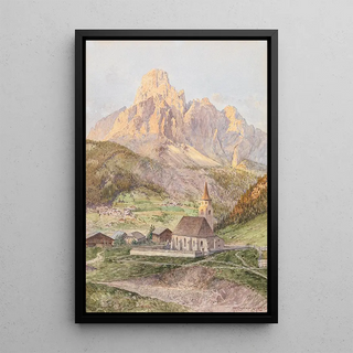 Richard Moser - Corvara mit dem Sas Songher.webp