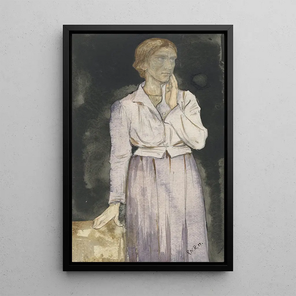 Frau stehend - Richard Nicolas Roland Holst — gerahmtes Bild an der Wand