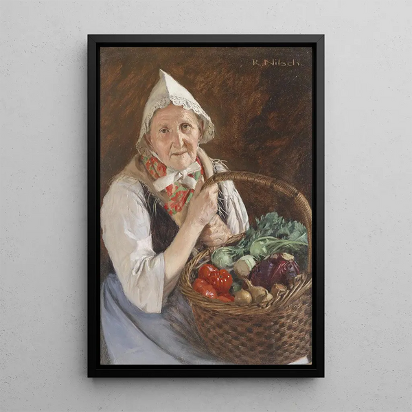 Landhaus-Gemälde der Marche - Richard Nitsch — gerahmtes Bild an der Wand