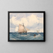 Ein Cutter und andere Schiffe in einer Brise - Richard Parkes Bonington — gerahmtes Bild an der Wand