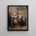 Henri IV Gemälde im Gebet begleitet von zwei Damen Das Gebet - Richard Parkes Bonington — gerahmtes Bild an der Wand