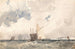 Schiffe in unruhiger See - Richard Parkes Bonington — Ansicht des Kunstwerks