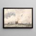 Schiffe in unruhiger See - Richard Parkes Bonington — gerahmtes Bild an der Wand