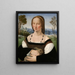 Portrait einer Dame mit einem Hasen - Ridolfo Ghirlandaio — gerahmtes Bild an der Wand