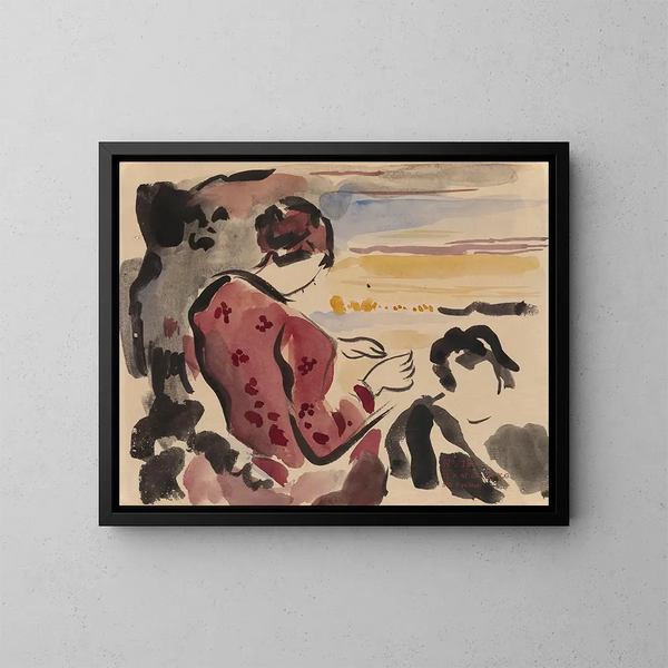 Frau sitzend - Rik Wouters — gerahmtes Bild an der Wand