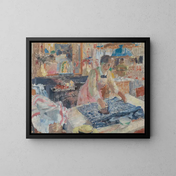 Frau beim Bügeln - Rik Wouters — gerahmtes Bild an der Wand