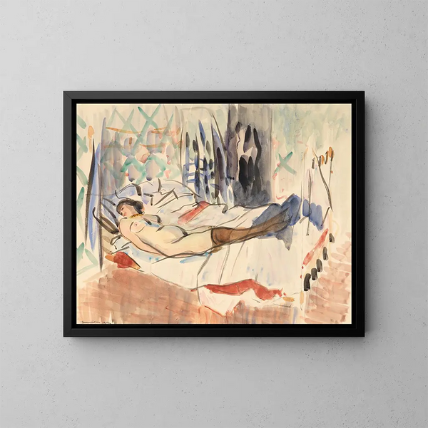 Frau ruhend - Rik Wouters — gerahmtes Bild an der Wand