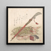 Robe brodée à hallebarde et sceau - Kubo Shunman — gerahmtes Bild an der Wand