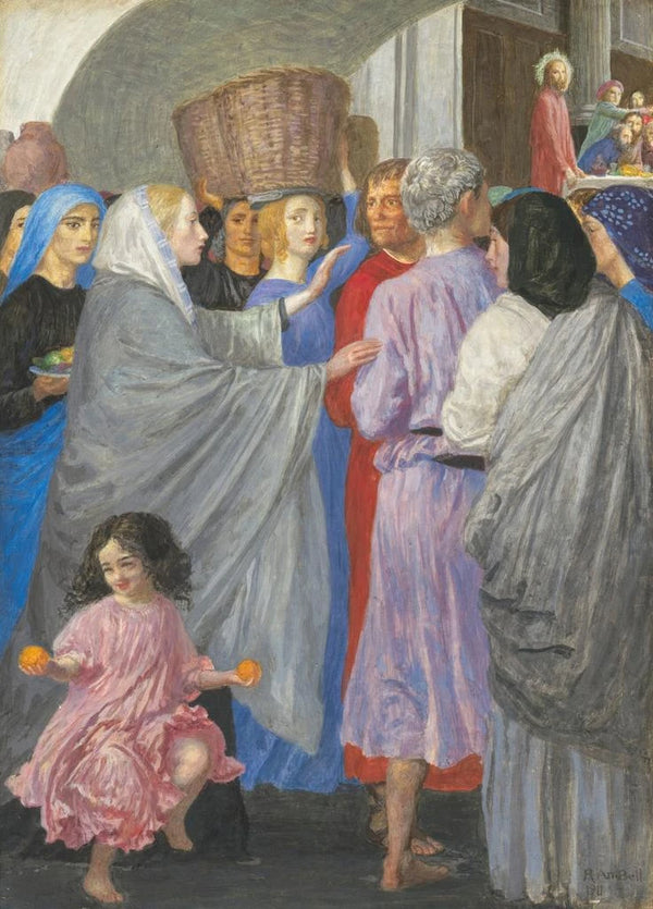 Reproduktion des Gemäldes Die Hochzeit zu Kana - Robert Anning Bell