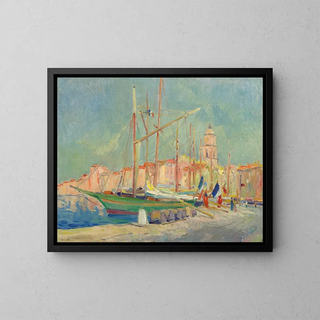 Robert Antoine Pinchon - Bateaux pavoiss dans le port de SaintTropez.webp