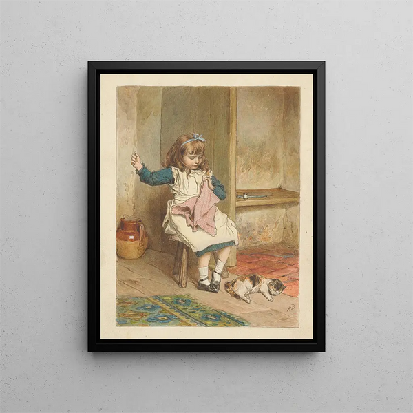Robert Barnes - Girl Sewing.webp