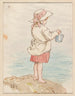 Mädchen mit Eimer am Meer - Robert Barnes — Ansicht des Kunstwerks