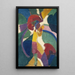 Frau mit einem Sonnenschirm - Robert Delaunay — gerahmtes Bild an der Wand