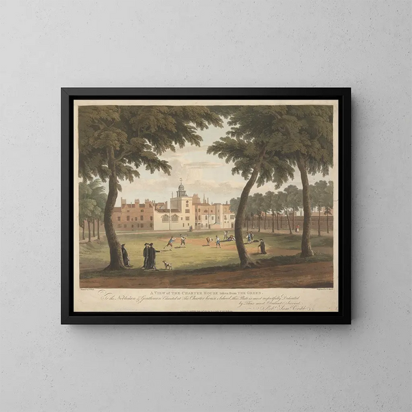 Eine Aussicht auf das Kapitel, aufgenommen vom Garten - Robert Havell Jr — gerahmtes Bild an der Wand