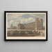 Ansicht der Westminster-Abtei und der St. Margaret's Church - Robert Havell Jr — gerahmtes Bild an der Wand