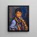 Junge mit kariertem Schal - Robert Henri — gerahmtes Bild an der Wand