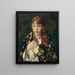 Edna Smith in einem japanischen Wrap - Robert Henri — gerahmtes Bild an der Wand