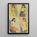 Vier Studien einer Akt - Robert Henri — gerahmtes Bild an der Wand