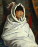 Indisches Mädchen in einer weißen Decke - Robert Henri — Ansicht des Kunstwerks