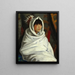 Indisches Mädchen in einer weißen Decke - Robert Henri — gerahmtes Bild an der Wand