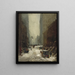 Schneefall in New York - Robert Henri — gerahmtes Bild an der Wand