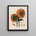 Anatomie des Sonnenblumen - Robert John Thornton — gerahmtes Bild an der Wand