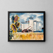 Kansas-Getreideheber-Gemälde - Robert Johnson — gerahmtes Bild an der Wand