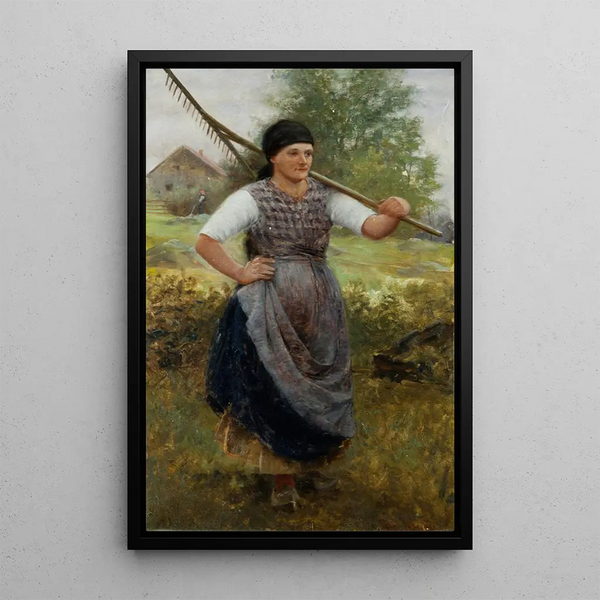 Die bohème Bäuerin - Robert Koehler — gerahmtes Bild an der Wand