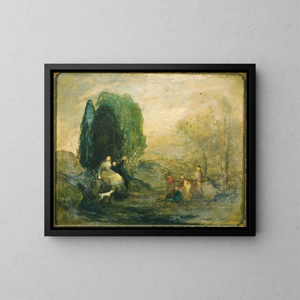 L'alouette - Robert Loftin Newman — gerahmtes Bild an der Wand