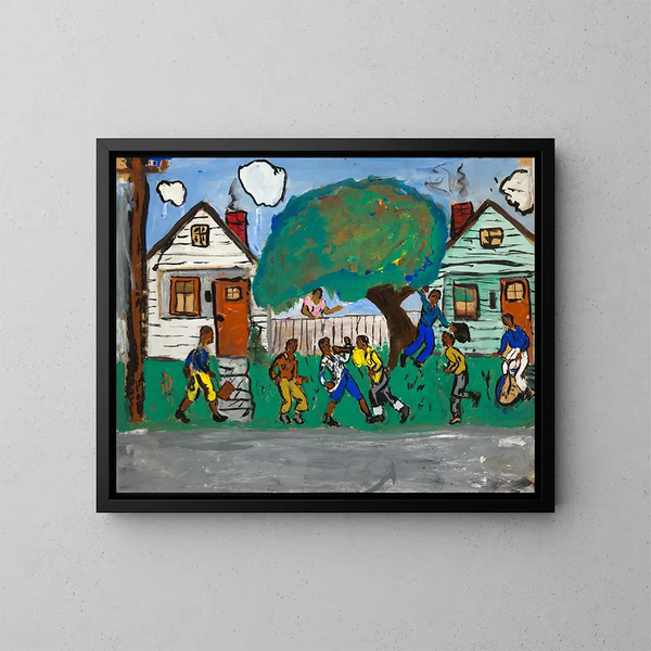 Nach der Schule - Robert Louis Franklin Jr — gerahmtes Bild an der Wand