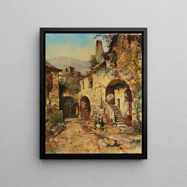 Ferme à Weissenkirchen - Robert Russ — gerahmtes Bild an der Wand