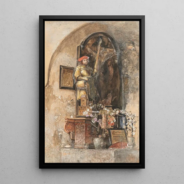 Studie eines Altars - Robert Russ — gerahmtes Bild an der Wand