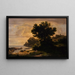 Landschafts-Gemälde mit Familie am Seeufer - Robert S. Duncanson — gerahmtes Bild an der Wand