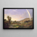 Landschaft mit Regenbogen - Robert S. Duncanson — gerahmtes Bild an der Wand