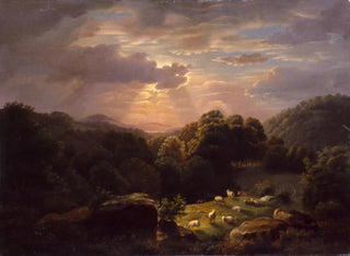 Landschaftsgemälde mit Schafen - Robert S. Duncanson — Ansicht des Kunstwerks