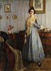 Junge Frau in einem Biedermeier-Innenraum - Robert Scheffer — Ansicht des Kunstwerks