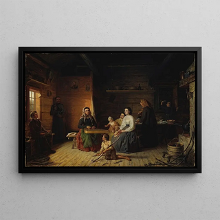 Robert Wilhelm Ekman - Kreeta Haapasalo Playing The Kantele In A Peasant Cottage.webp