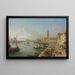 Ansicht von Venedig mit dem Dogenpalast, dem Campanile von San Marco und Santa Maria della Salute - Roberto Roberti — gerahmtes Bild an der Wand