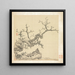Rocher, alter Baum und Bambus - Chen Hongshou — gerahmtes Bild an der Wand