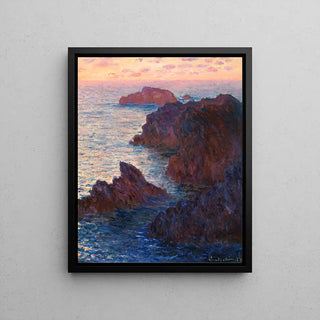 Felsen bei Belle Île, Port-Domois - Claude Monet | Kunstdruck Gemälde Wanddekoration Poster Kopie