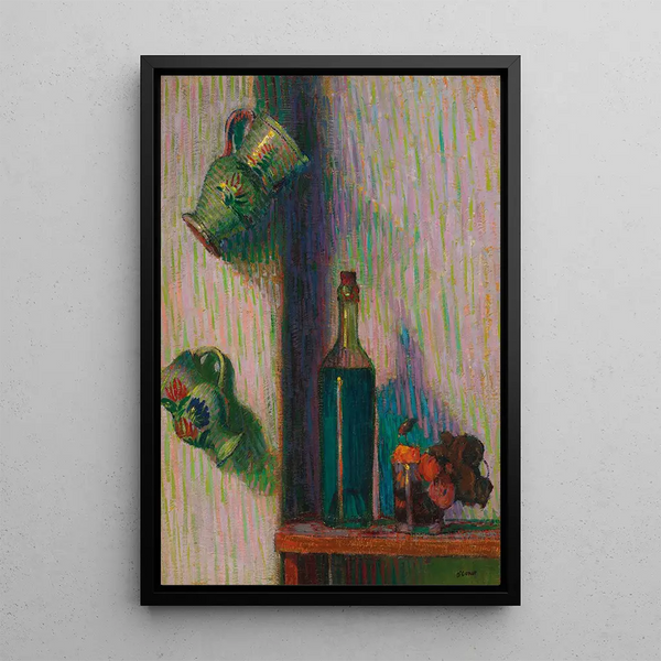 Blumen Flasche und zwei Krüge - Roderic O'Conor — gerahmtes Bild an der Wand