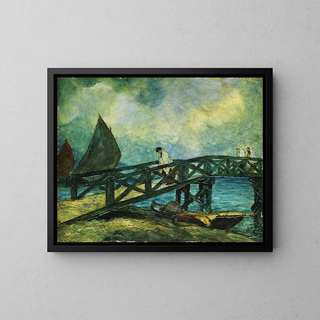 Pont en bois de Mazorlo à Burano - Rodolfo Paoletti — gerahmtes Bild an der Wand