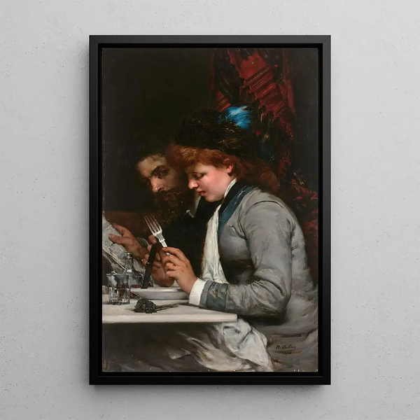 Chez Duval - Rodolphe Julian — gerahmtes Bild an der Wand