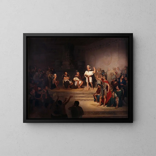 Der tlaxcaltekische Senat - Rodrigo Gutiérrez — gerahmtes Bild an der Wand